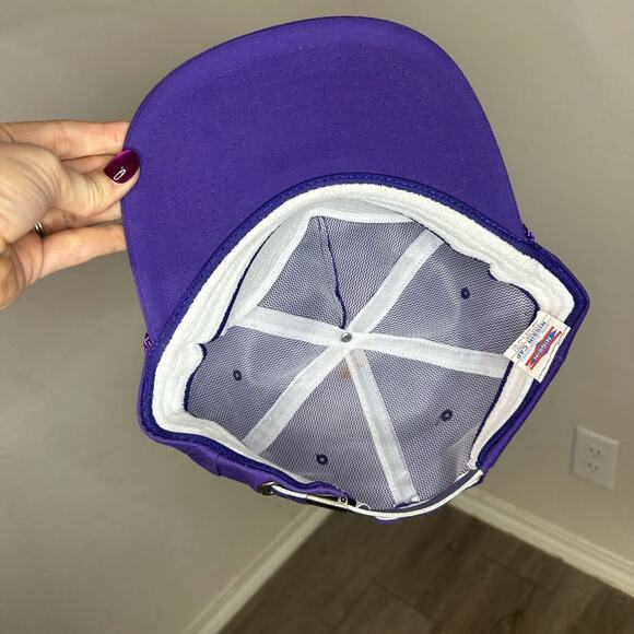 90s Rope Hat- purple ACU - unique back strap- track & field - retro throwbacks - Picture 2 of 6